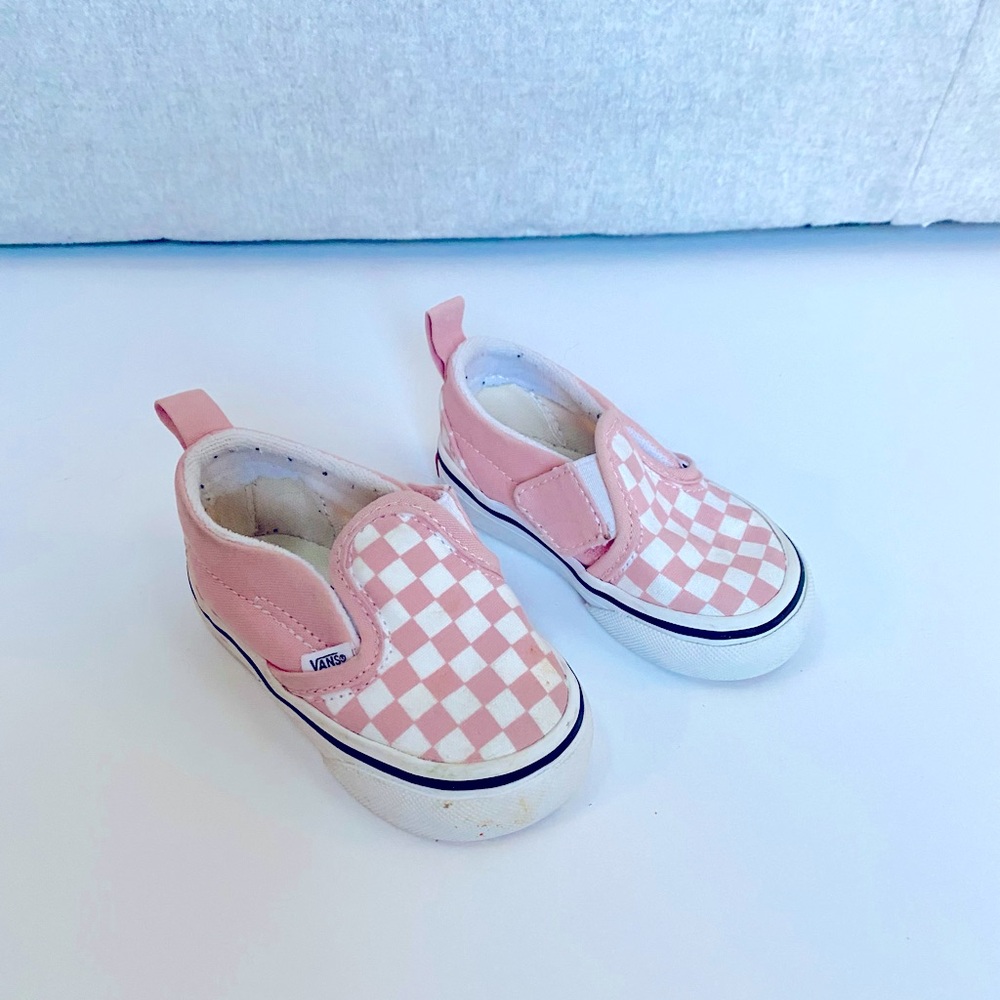 Baby Vans - Size 4.5 - Pink Checkered